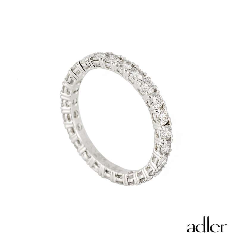 Adler Full Diamond Eternity Ring in Platinum 1.25ct